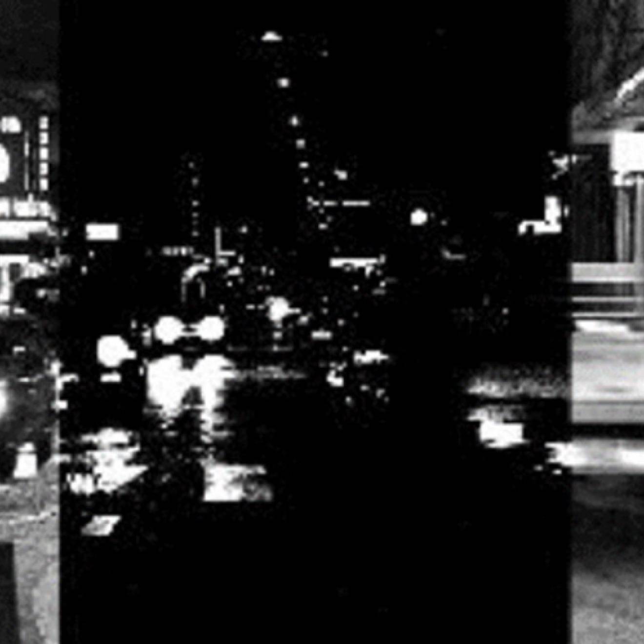 A dim nighttime scene