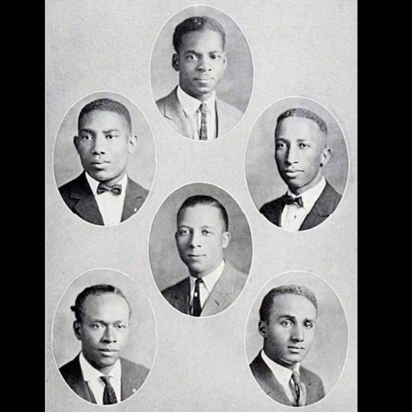 A grouping of 100-year-old portraits of young Black men