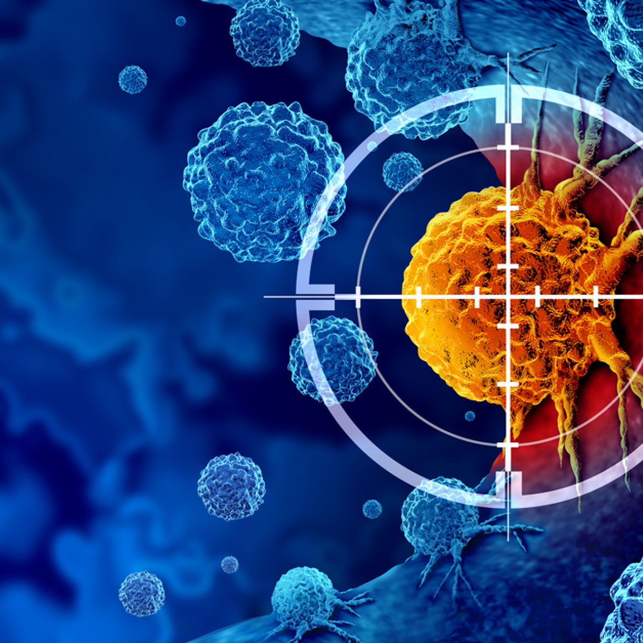 3D rendering of cancer detection screening as a treatment for malignant cells with a biopsy