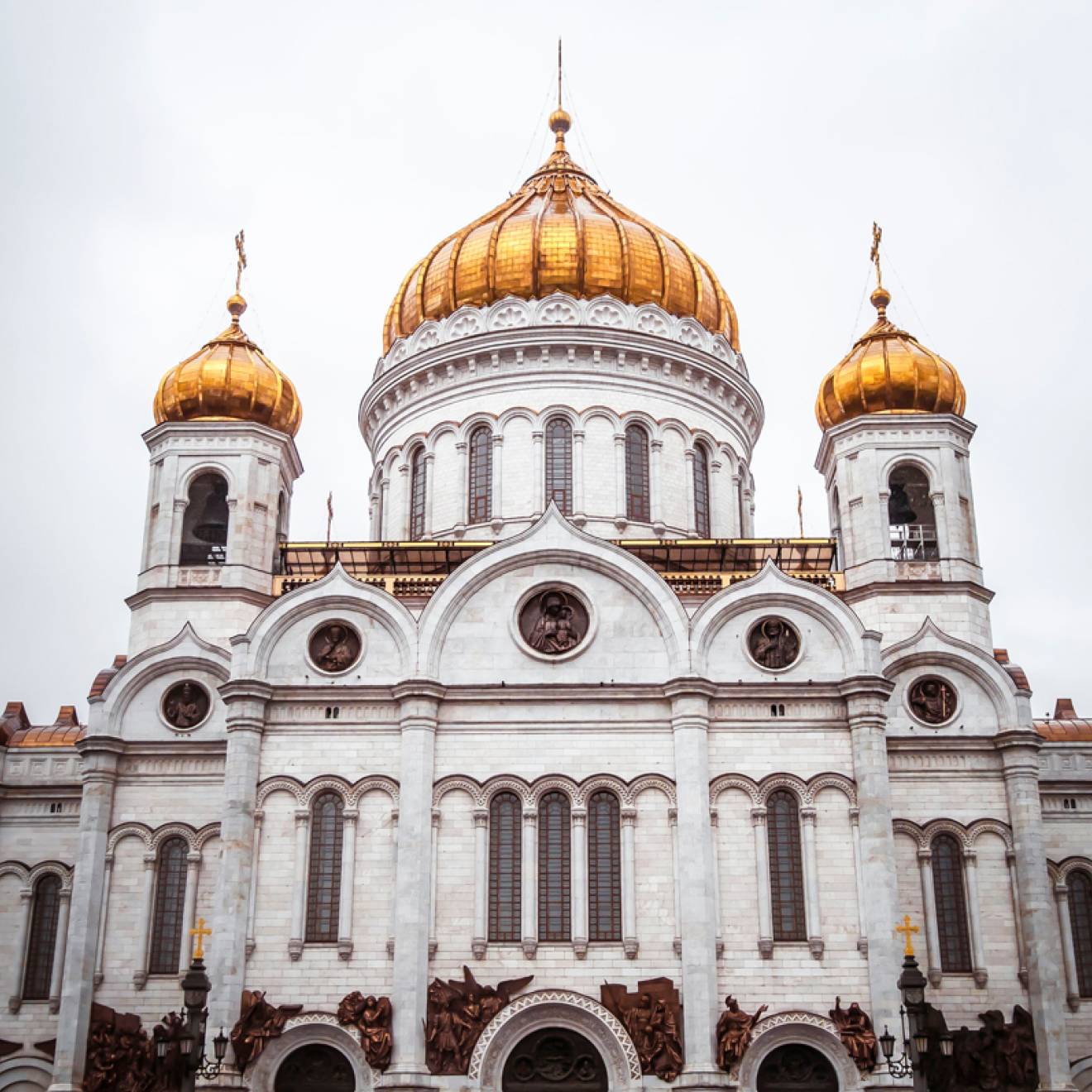 The Cathedral of Christ the Savior in Moscow, Russia.