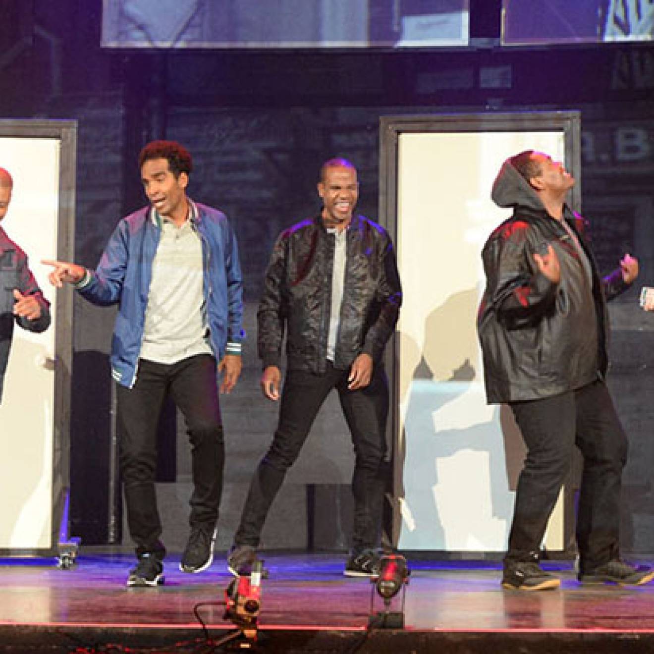 Actors performing in the Central Park Five