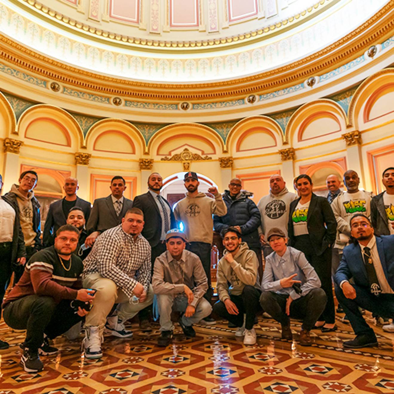 Group of students in the capitol building