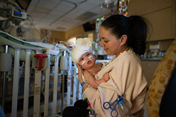 Liliya Bachinskiy with baby