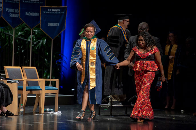 Lucy Ogbu-Nwobodo at graduation with her mother