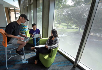 UC Irvine students in a room