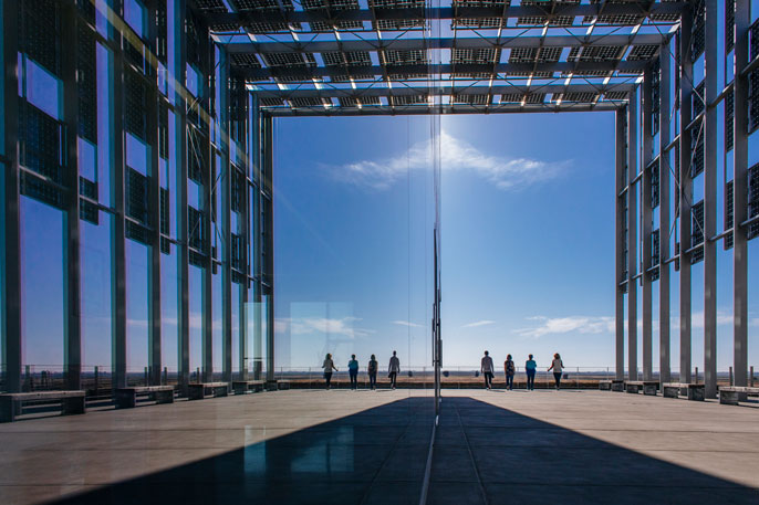 UC Merced solar panels on the Science and Engineering building