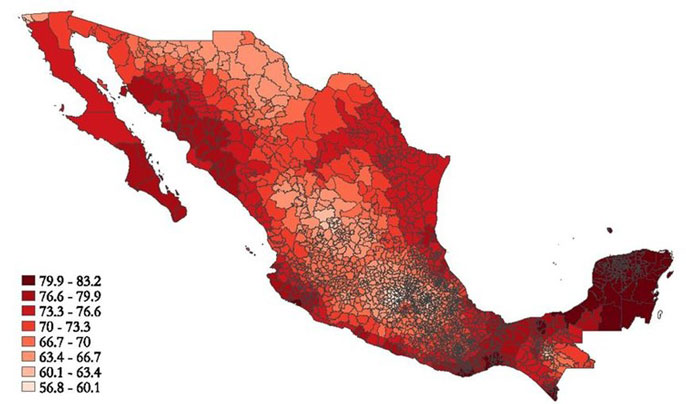 Heat map Mexico