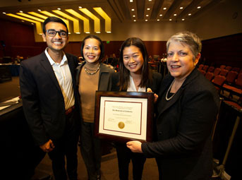 presentation of the award to UC San Diego Student Foundation