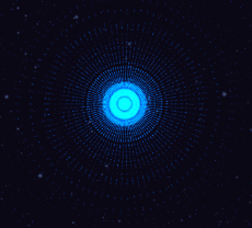 A blue star
