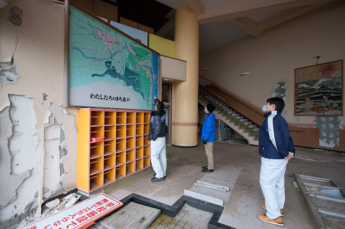 Map at Ukedo Elementary School