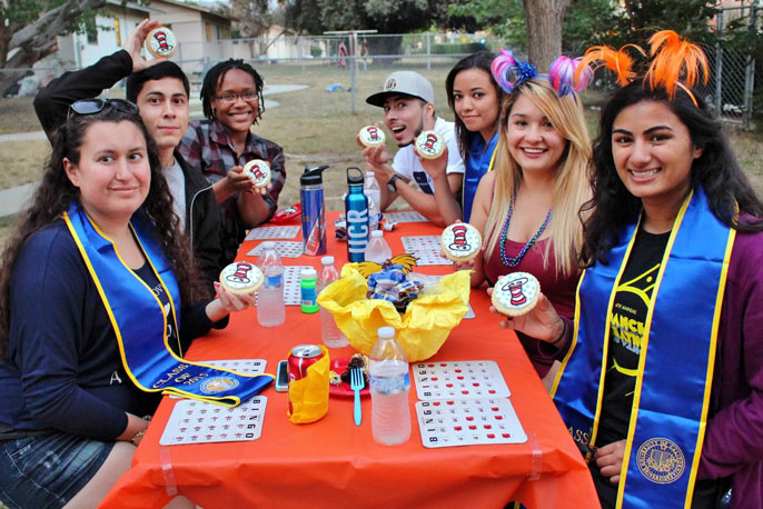 Guardian Scholars at a picnic table