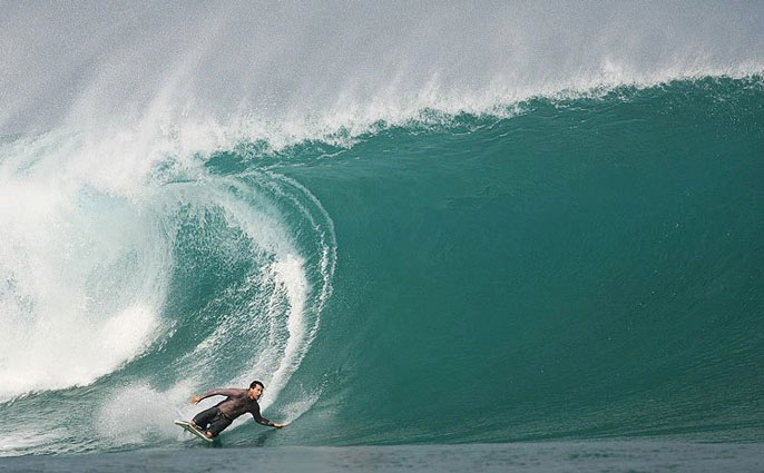 surfing waves