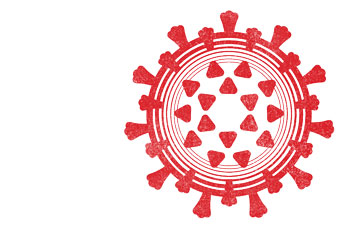 Illustration of a coronavirus symbol