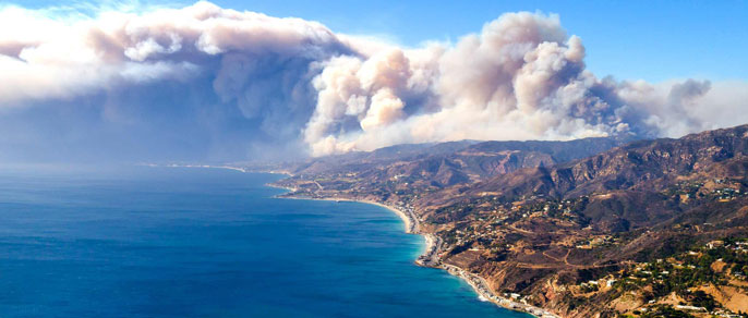 Fire from the coast