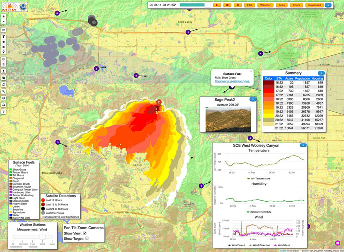 Wildfire map