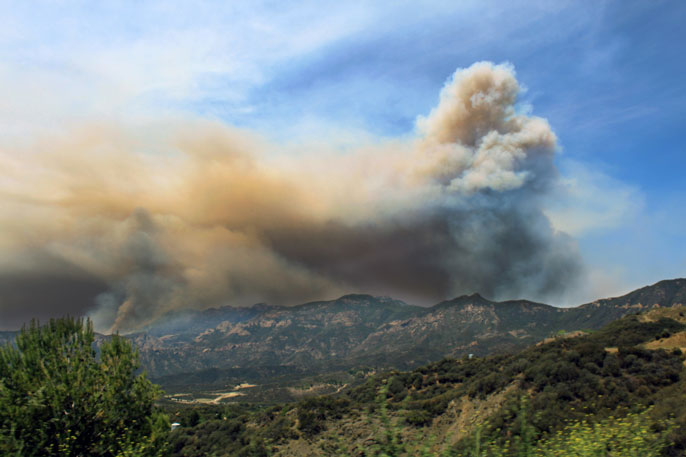 UC Merced wildfire spread