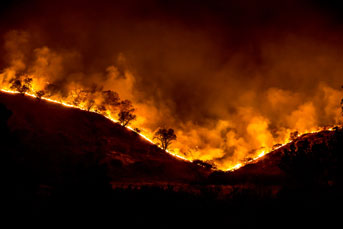 Woolsey fire night shot